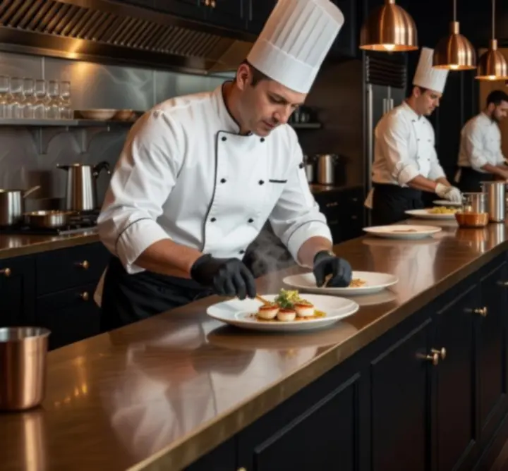 Zespół kucharzy i dealerów pokerowych pracujących w restauracji PRIMESET LIMITED